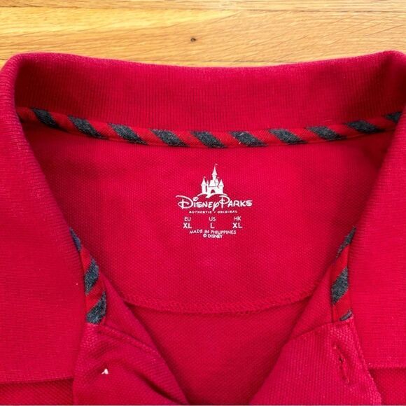 Disney Parks Mickey Mouse red embroidered short sleeve polo shirt - Picture 4 of 4